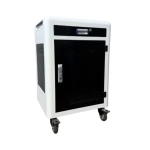 Cartice 16 Chariot multimédia – Vue avec porte fermée sur fond blanc