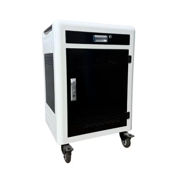 Cartice 16 Chariot multimédia – Vue avec porte fermée sur fond blanc